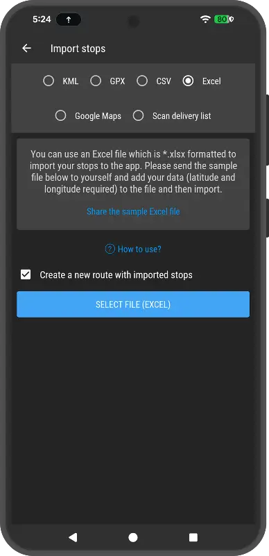importMultipleStops
